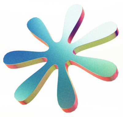 Holographic Chrome Decorative Flower