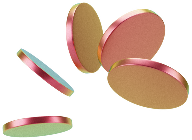 Holographic Chrome Decorative Circles